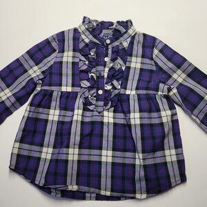 Infant blouse, Chaps, size 18 months,  blue, purple and white ,excellent condit